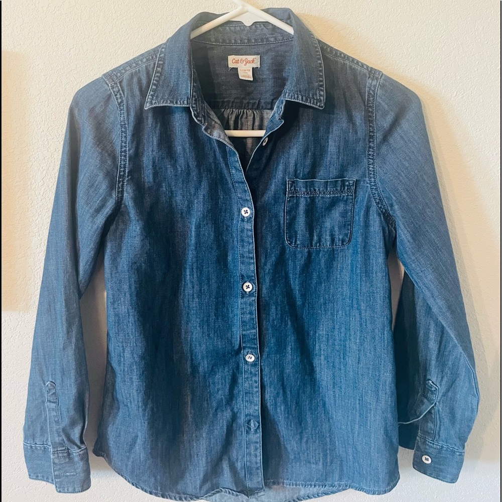 Cat and Jack denim shirt size 10-12